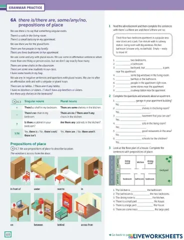 Prepositions of place