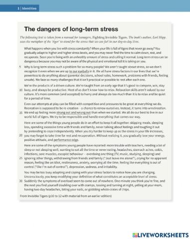 The dangers of long-term stress