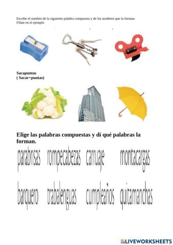 Palabras compuestas
