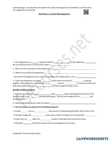 Beneficial vs. Harmful Microorganisms Video Notes