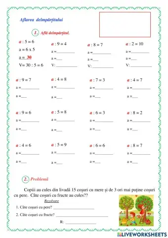 Aflarea deîmpărțitului