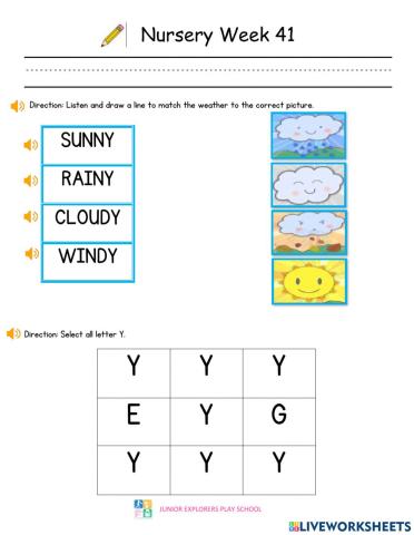Nursery Summative Assessment Week 41