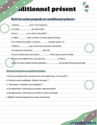 Conditionnel présent