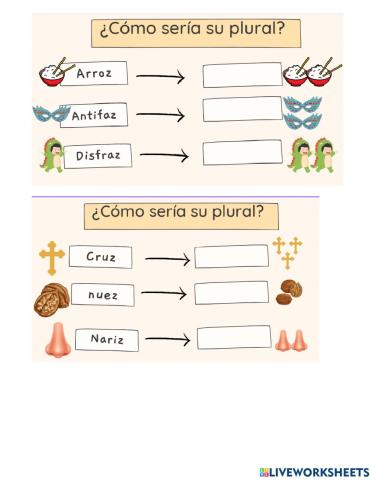 Uso de c en palabras plurales terminadas en z