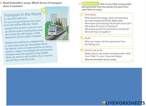 Writing Free time 25 years from now