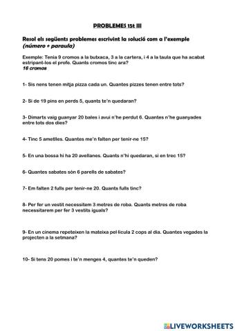Problemes 15t III