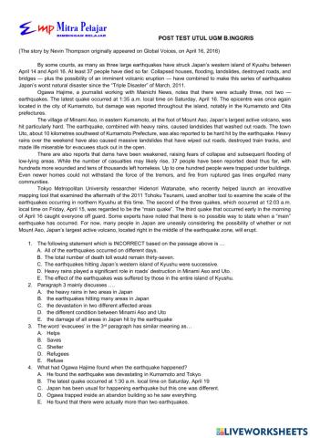 Posttest utul ugm bahasa inggris