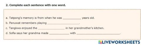 Writing: Gap fillings by Teacher Kasim