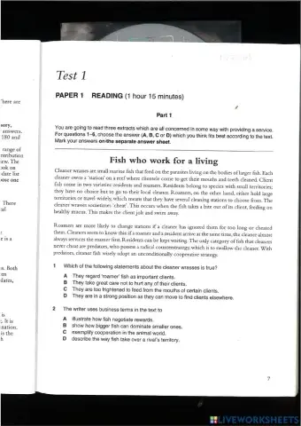 Reading CAE all parts