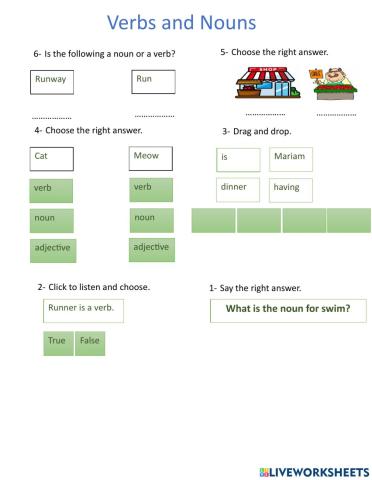 Nouns and verbs