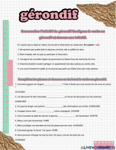Le gérondif
