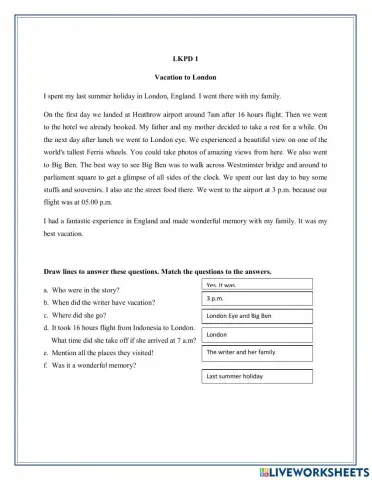 Recount Text Exercise