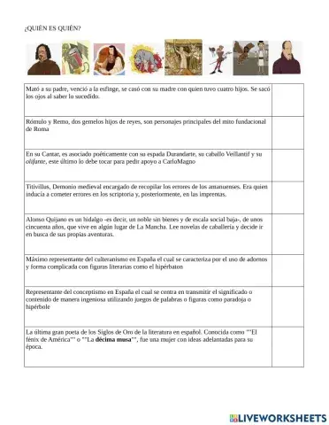 Literatura quién es quién