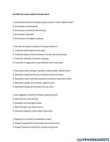 Klasifikasi makhluk hidup