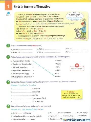 Be - forme affirmative