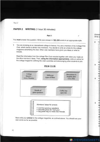 Writing CAE all parts test 2
