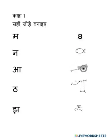 सही जोड़े बनाइए