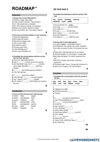 Roadmap A2 Unit Test 2