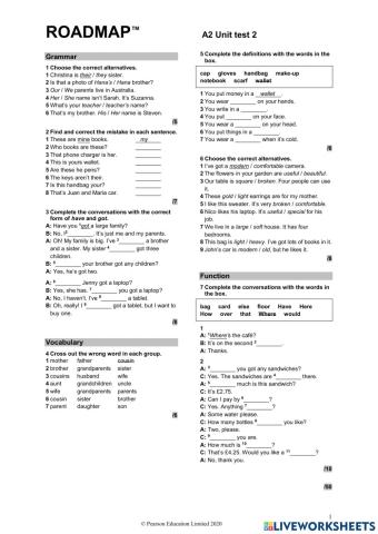 Roadmap A2 Unit Test 2