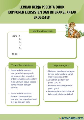 Lkpd studi kasus ekosistem hutan