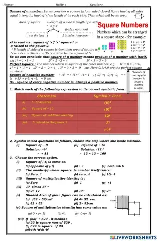 Square and square root