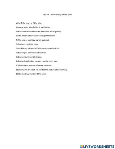 The Picture of Dorian Gray