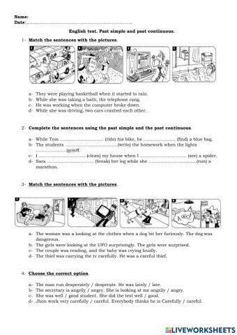 Past simple past continuous Juana