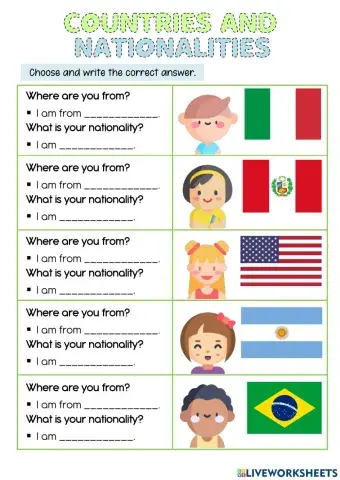 Countries and nationalities