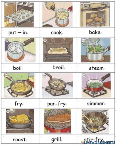 Cooking Action Words ②
