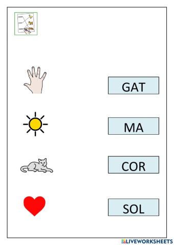 RELACIONA LA IMATGE AMB LA PARAULA