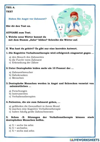 Haben Sie Angst vorm Zahnarzt?