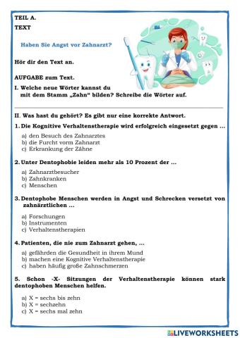 Haben Sie Angst vorm Zahnarzt?