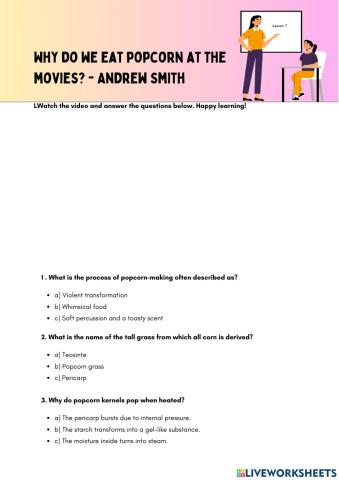 Why do we eat popcorn at the movies? - Andrew Smith