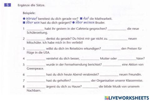 Ausblick L2 AB5 Verben + Präpositionen