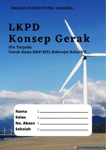 LKPD Konsep Gerak untuk SMP