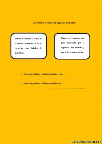 Palabras que terminan en cito y cita