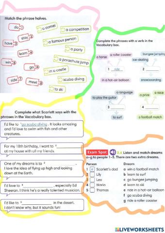 Free time activities