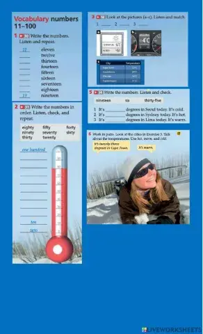 Listening comprhension numbers