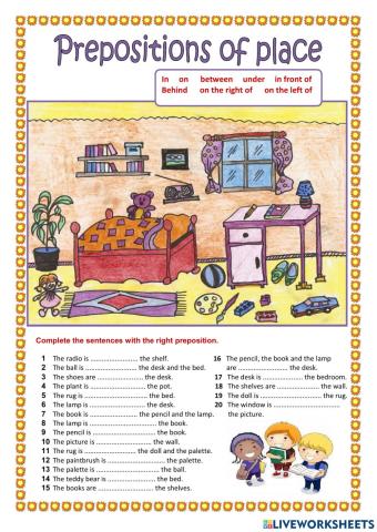 Prepositions of place
