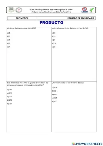 Divisores de un numero