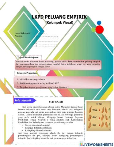 LKPD Peluang Empirik (Kelompok Visual)