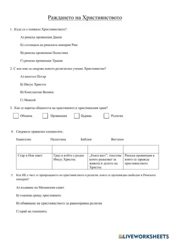 Раждане на Християнството