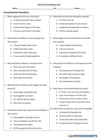 The Fox without a tail