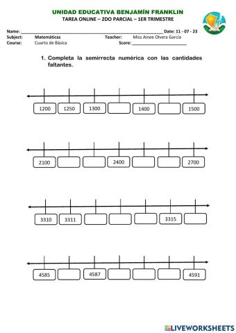 Numeros en la semirrecta