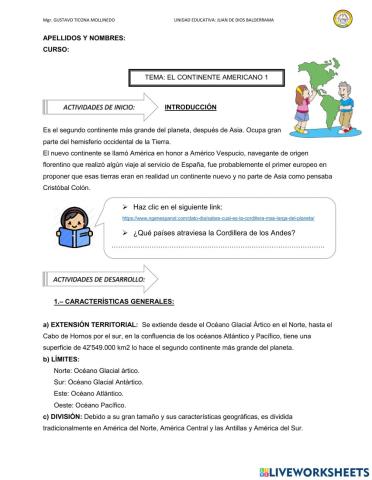 El continente americano