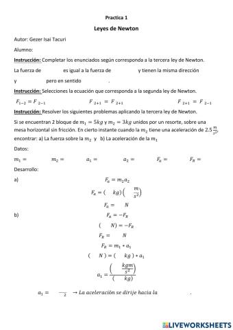 Tercera ley de Newton