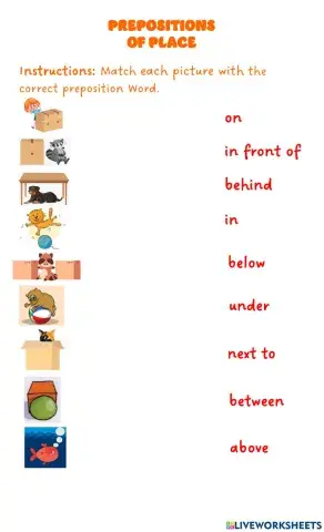 Prepositions of Place