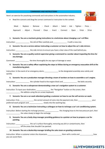 Commands - Instructions