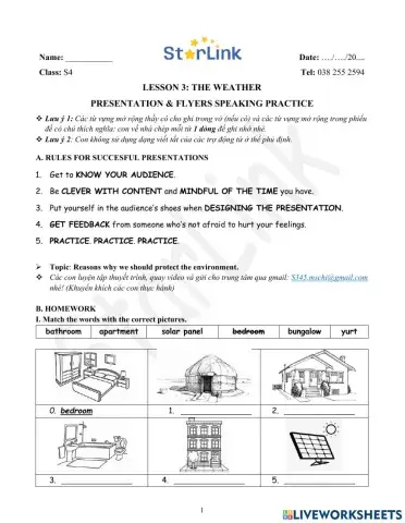 ONLINE-Foreign-S4-W3-L3-PRESENTATION & FLYERS SPEAKING PRACTICE