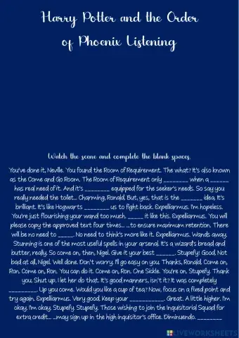 Harry Potter and the Order of the Phoenix Listening